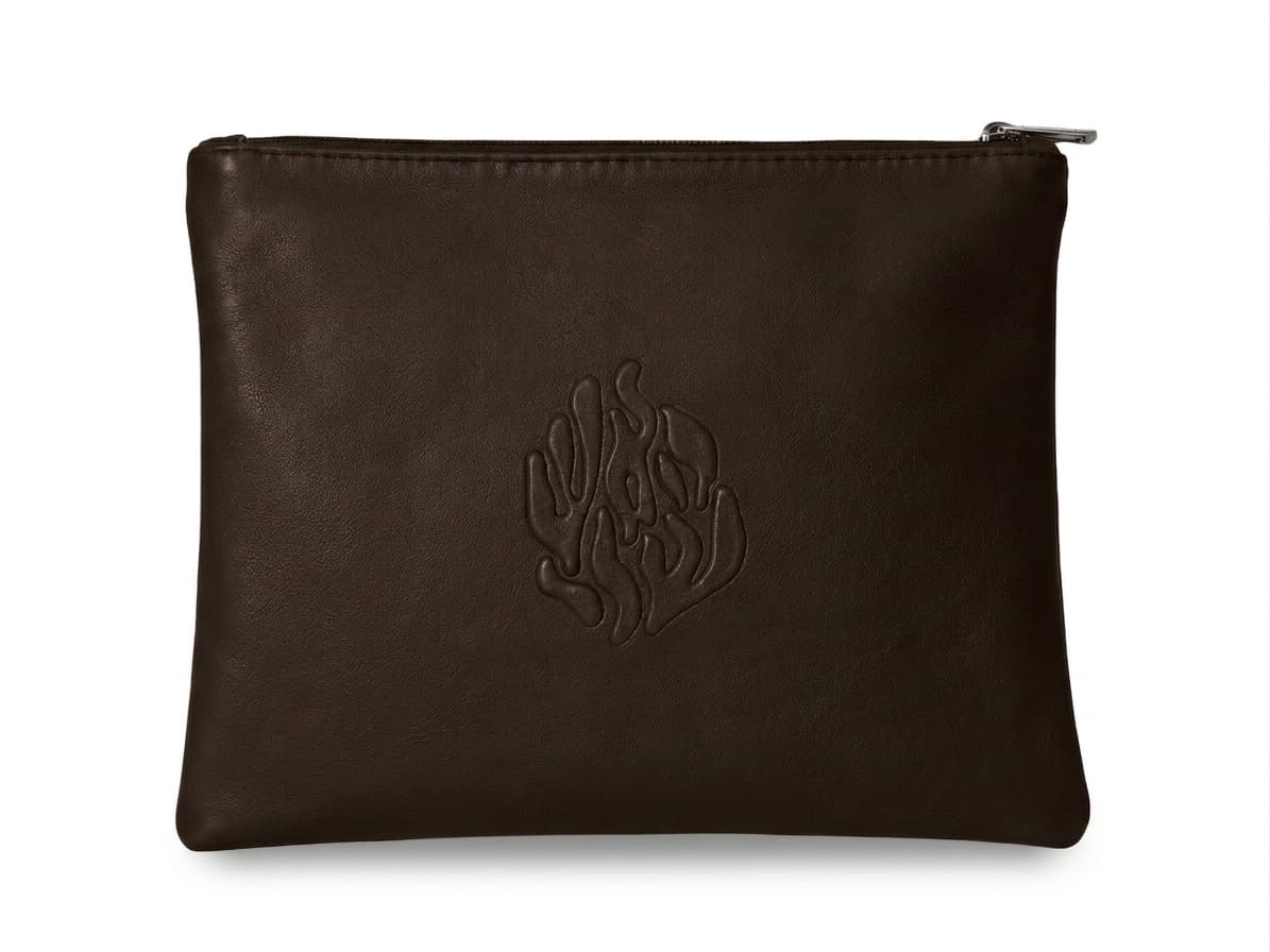 Bolsa para talit y tefilín Classic de cuero marrón oscuro A47, photo 1