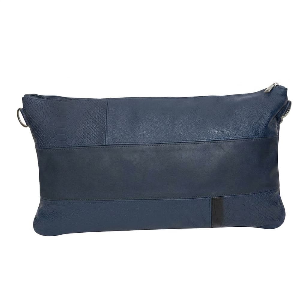 Bolsa para talit y tefilín Textured azul marino de cuero anaconda B39, photo 1