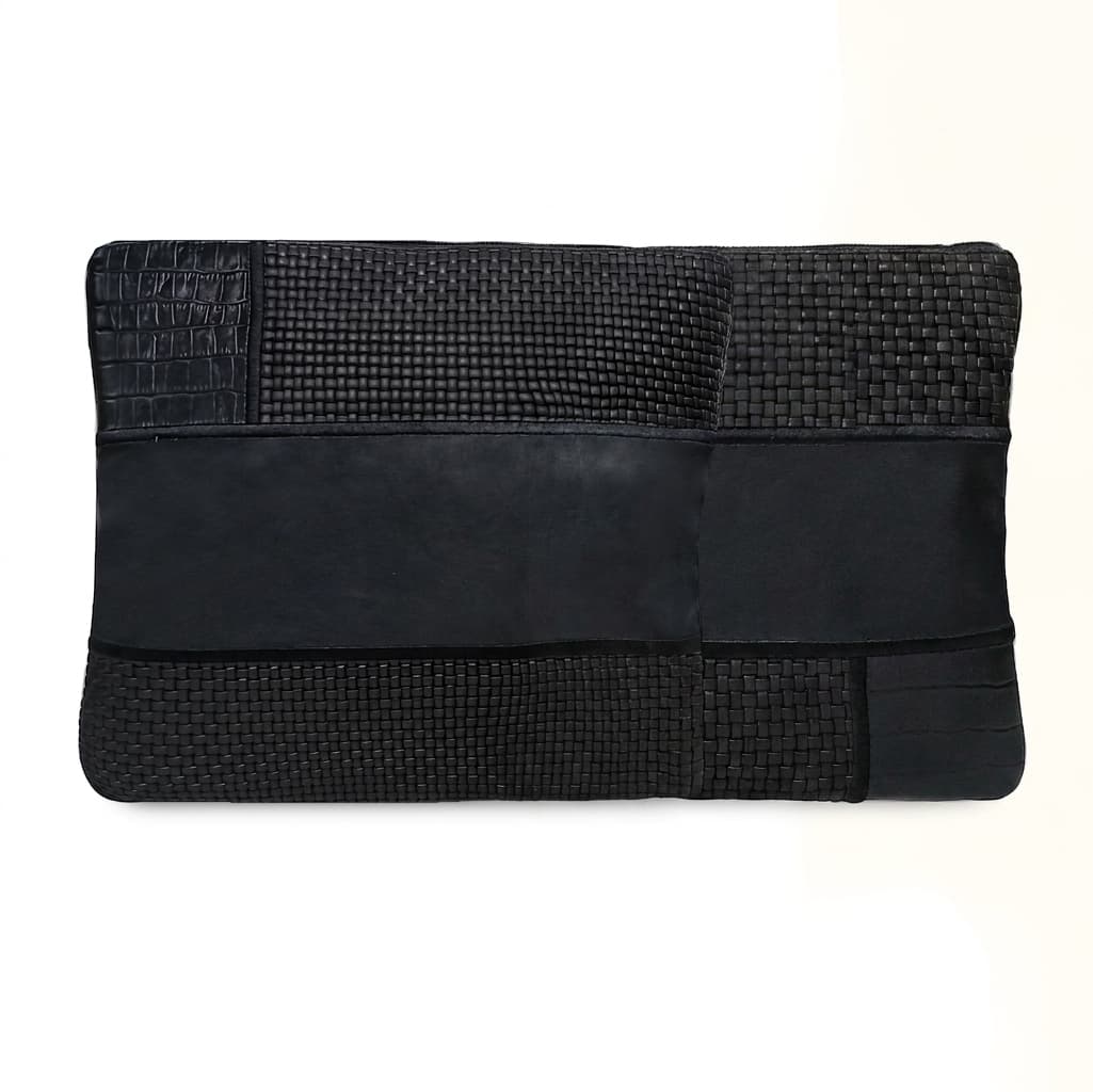 Premium Black Textured Croco Leather Tallit & Tefillin Bag C165, photo 1