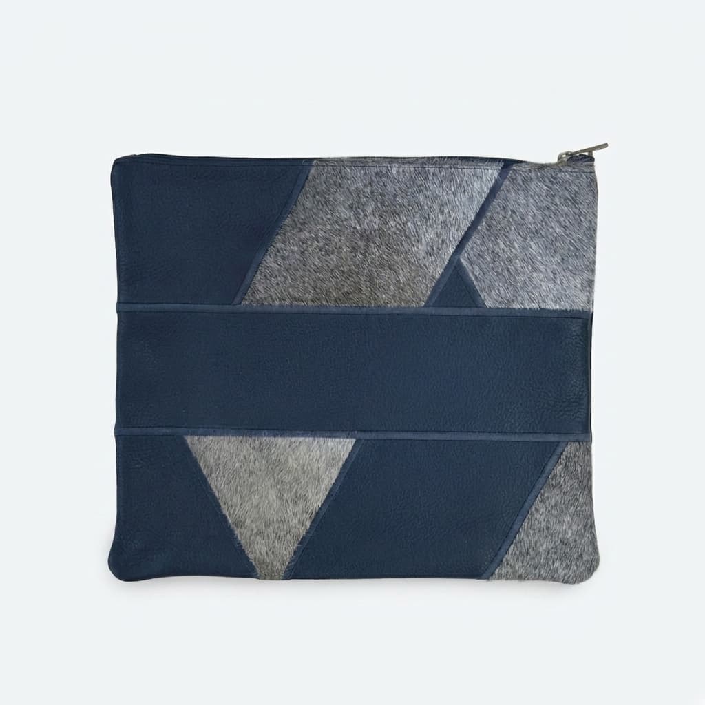 Fur Navy Hair-on-Hide Leather Tallit & Tefillin Bag E112, photo 1