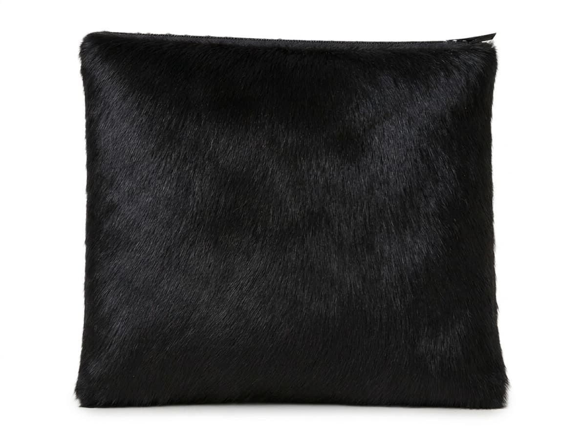 Fur Black Hair-On-Hide Leather Tallit & Tefillin Bag E120, photo 1