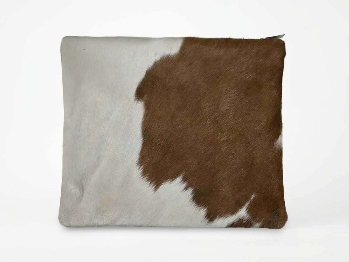 Fur Brown White Hair-on-Hide Leather Tallit & Tefillin Bag E122, photo 1
