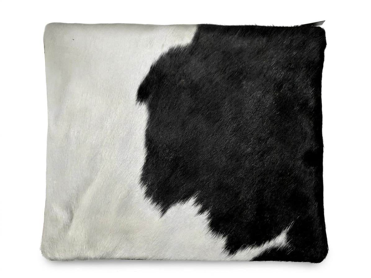 Fur Black and White Leather Tallit & Tefillin Bag E123, photo 1