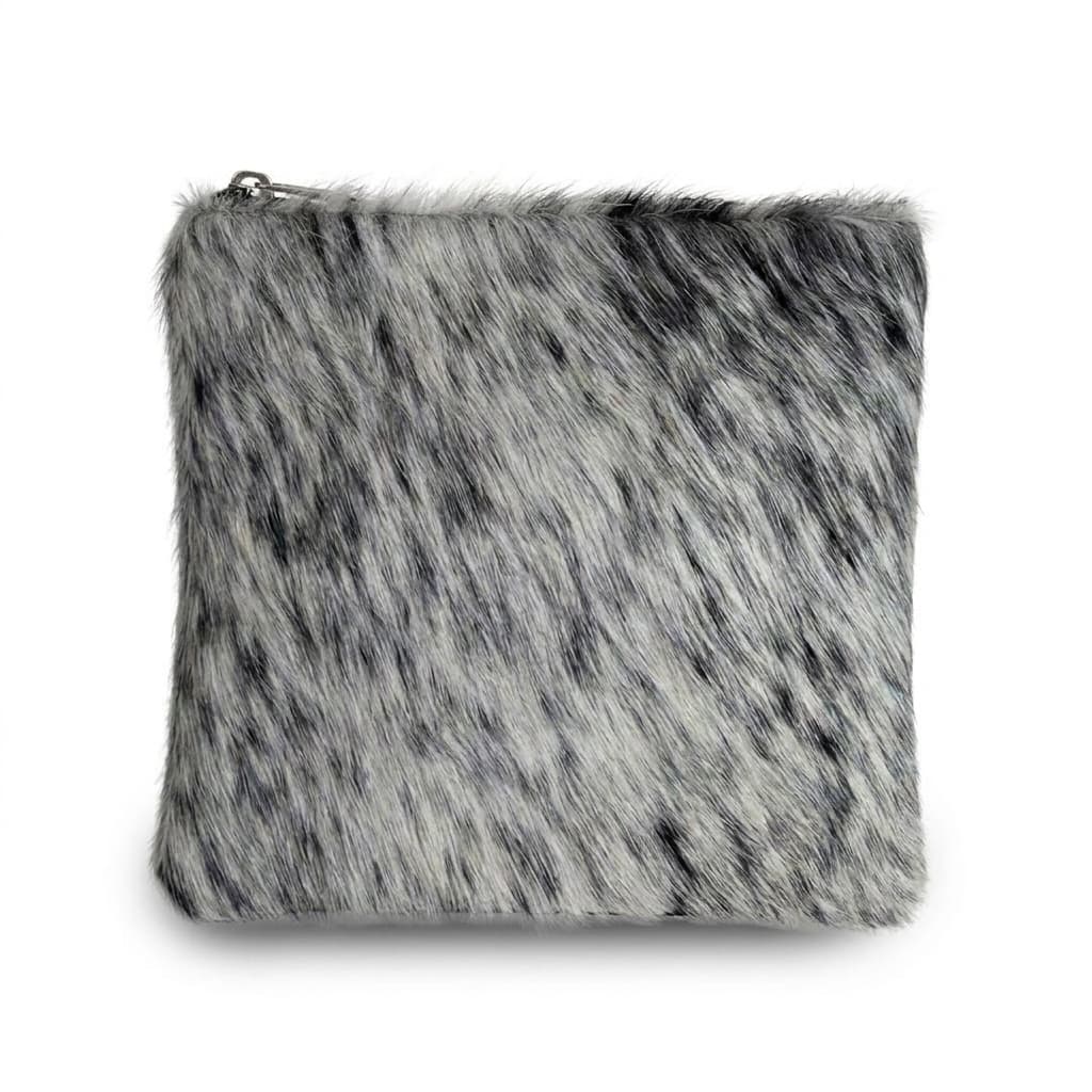 Fur Grey Hair-on-Hide Leather Tallit & Tefillin Bag Set E84, thumbnail 3