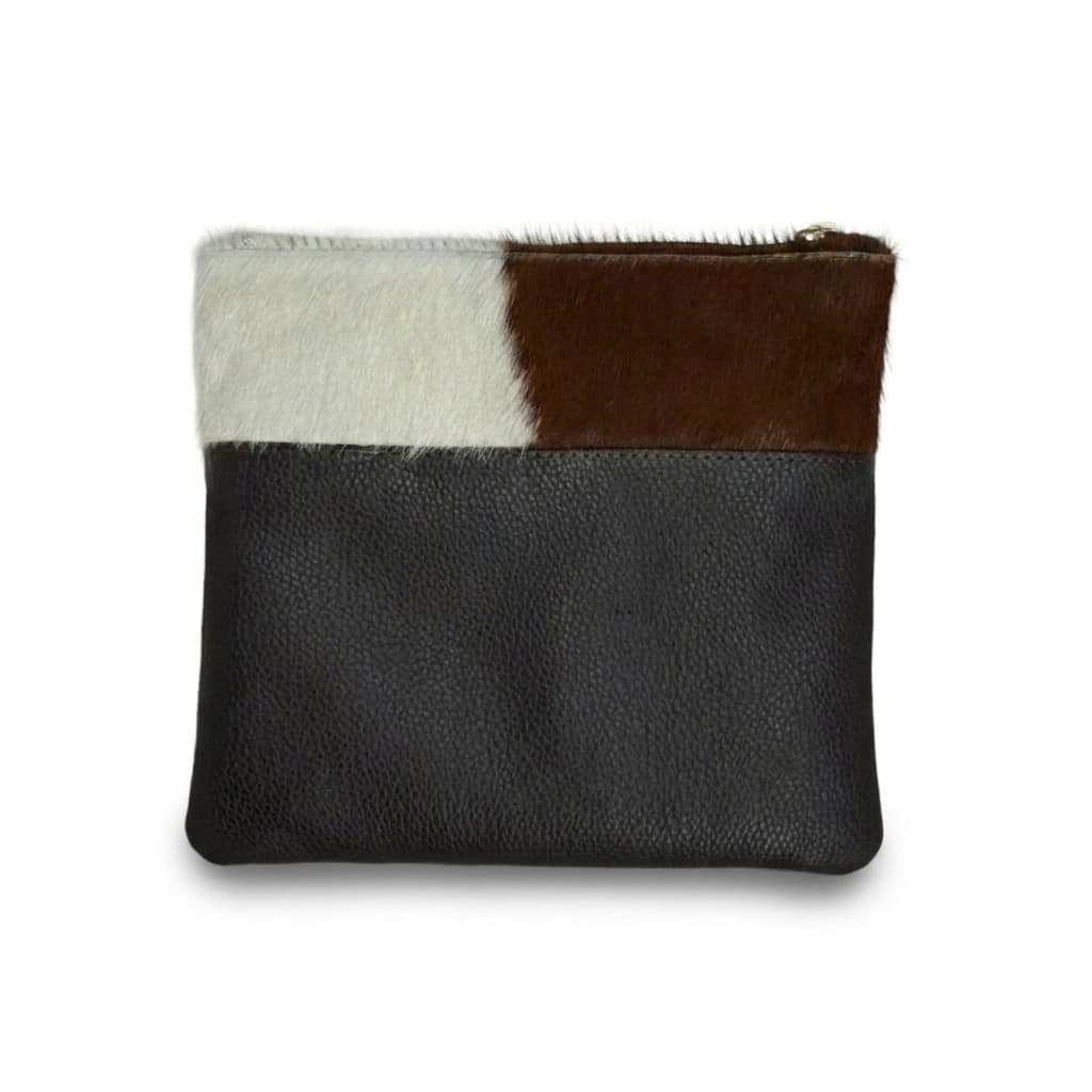 Fur Brown Hair-on-Hide Leather Tallit & Tefillin Bag Set E87, thumbnail 3