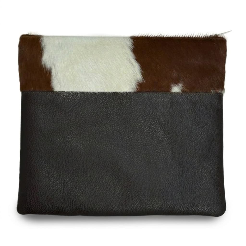 Fur Brown Hair-on-Hide Leather Tallit & Tefillin Bag Set E87, thumbnail 2