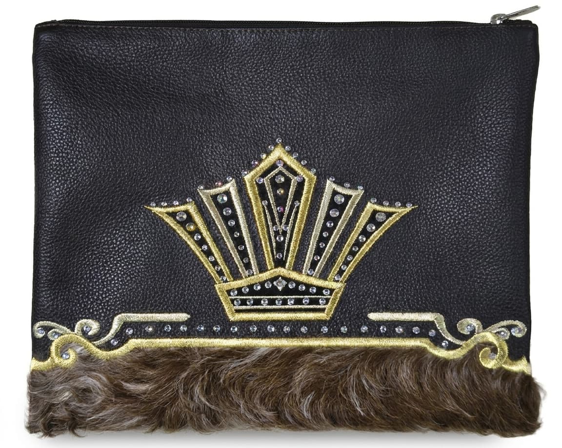טלית און תפילין זעקל Crown פון שווארץ גראנירט לעדער F134, photo 1
