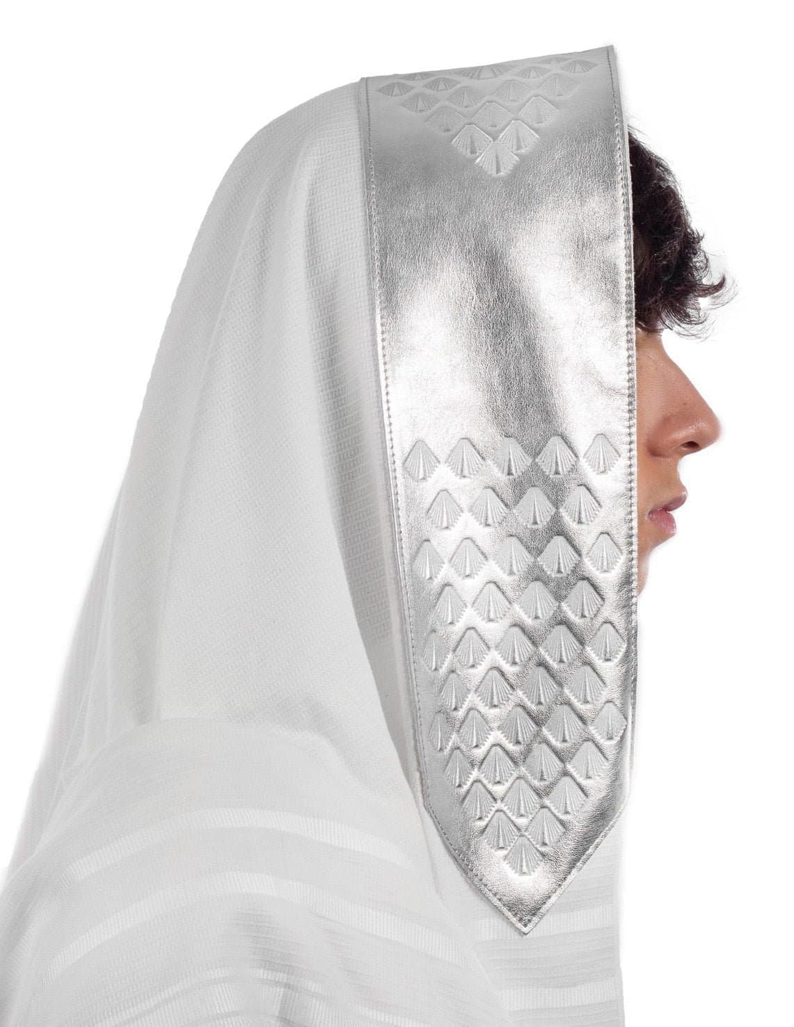 Silver Metallic Leather Atarah for Tallit AT 5, thumbnail 2