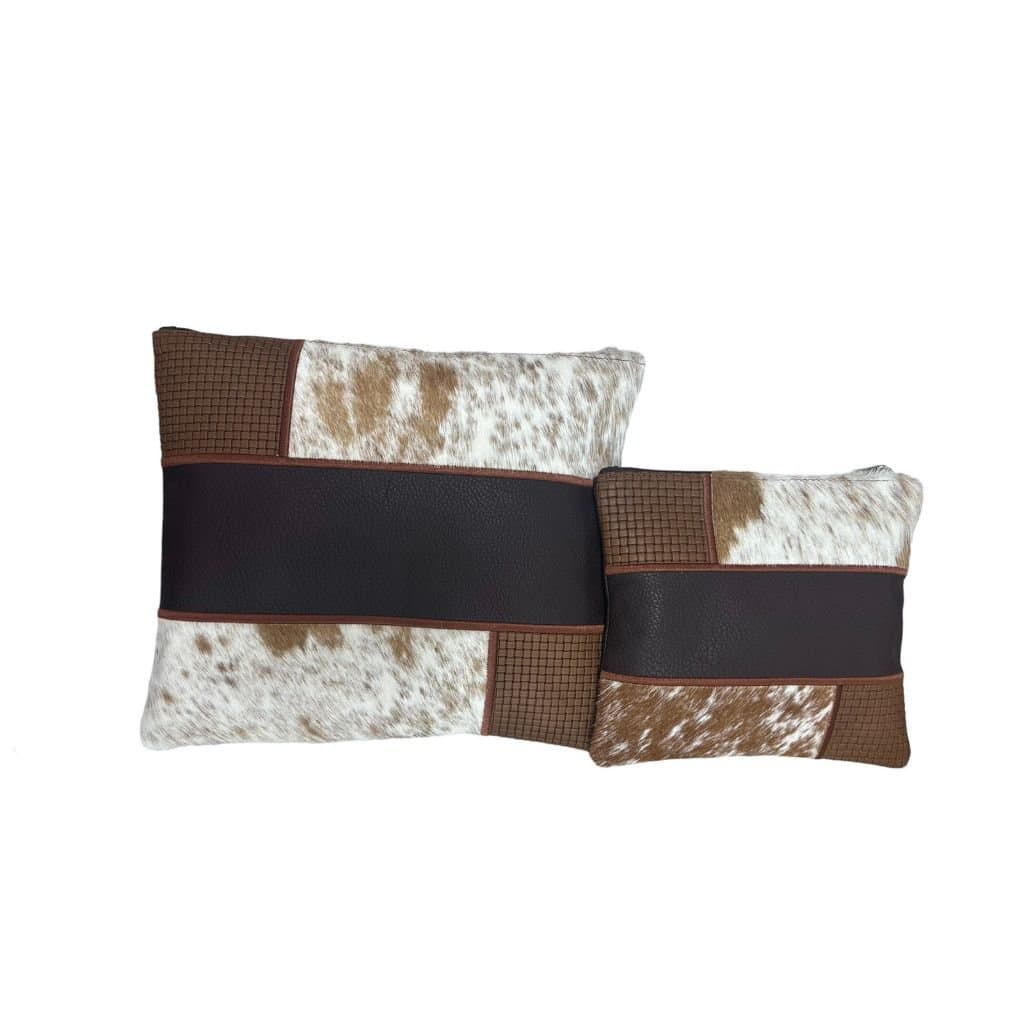 Fur Brown Grained Leather Tallit & Tefillin Bag Set E50, photo 1
