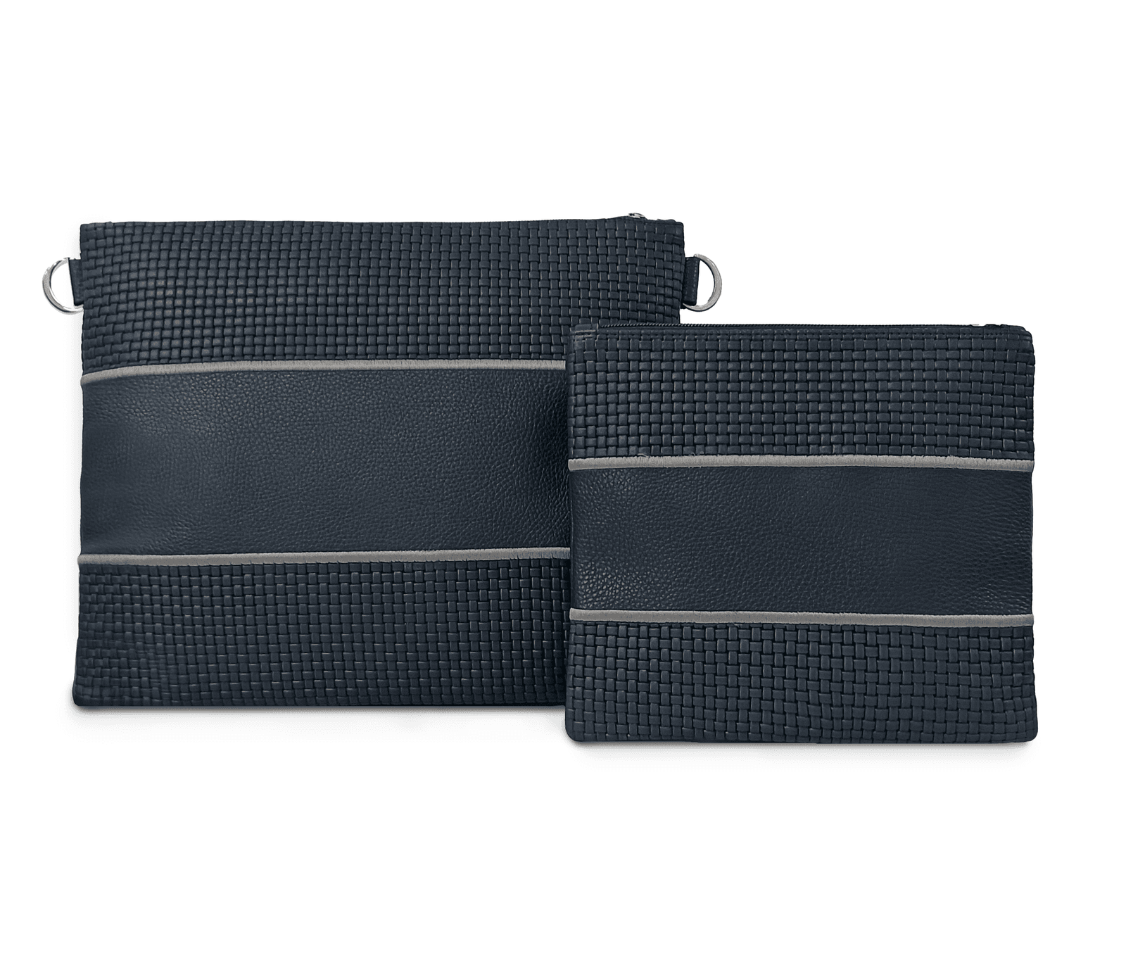Bolsa para talit y tefilín Premium de cuero grabado azul marino C152, thumbnail 2
