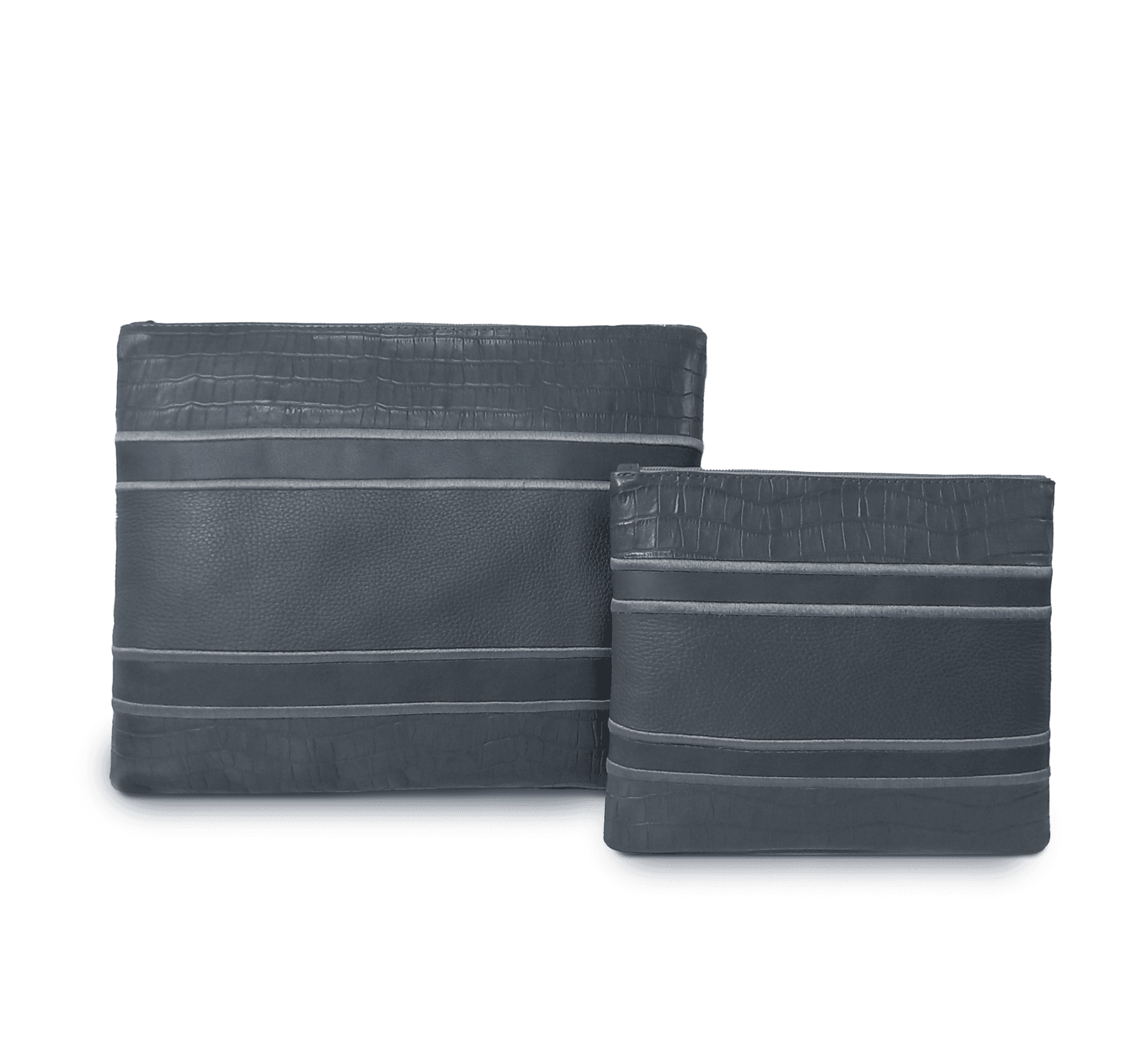 Premium Grey Croco Leather Tallit & Tefillin Bag C156, thumbnail 2