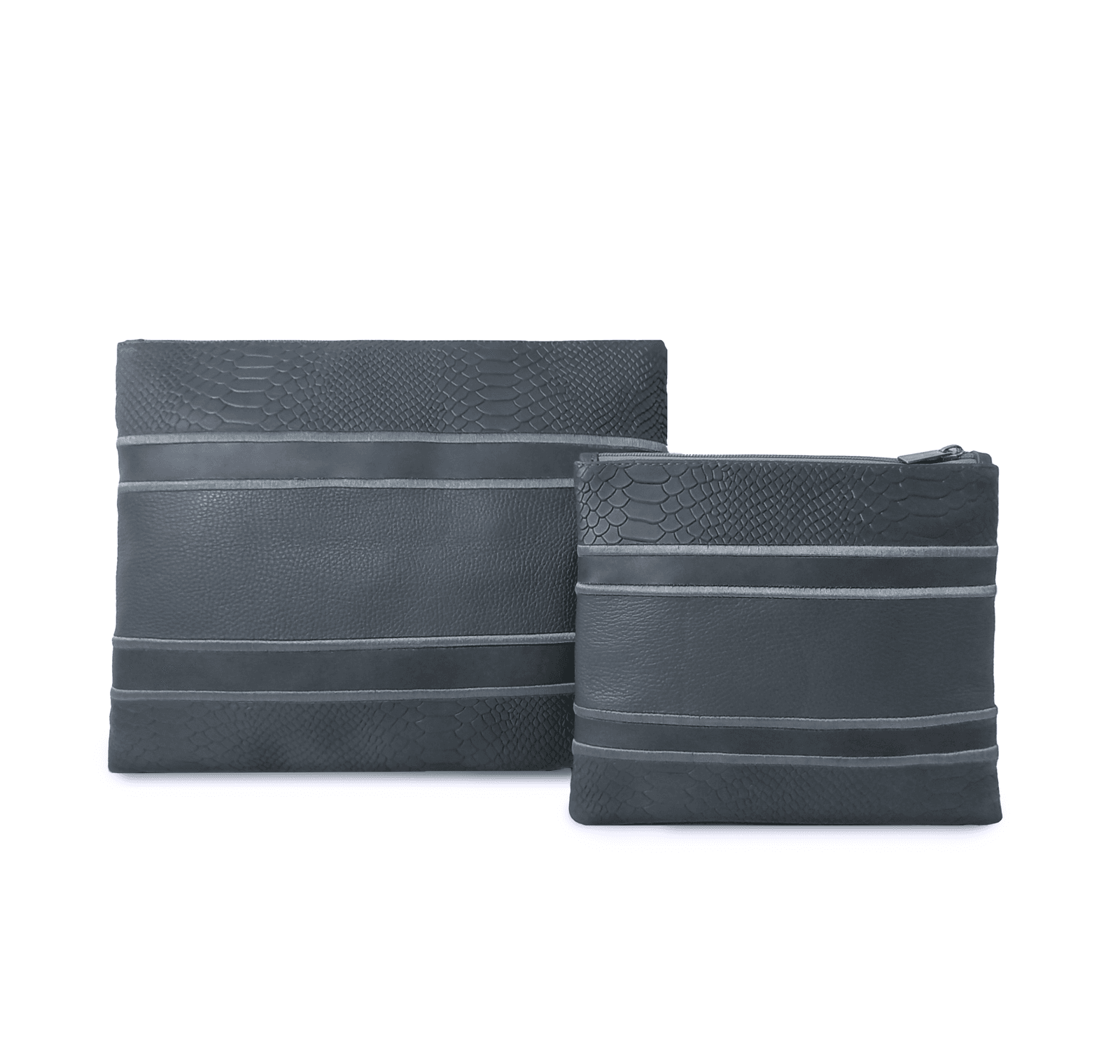 Premium Grey Anaconda Leather Tallit & Tefillin Bag Set C157, photo 1