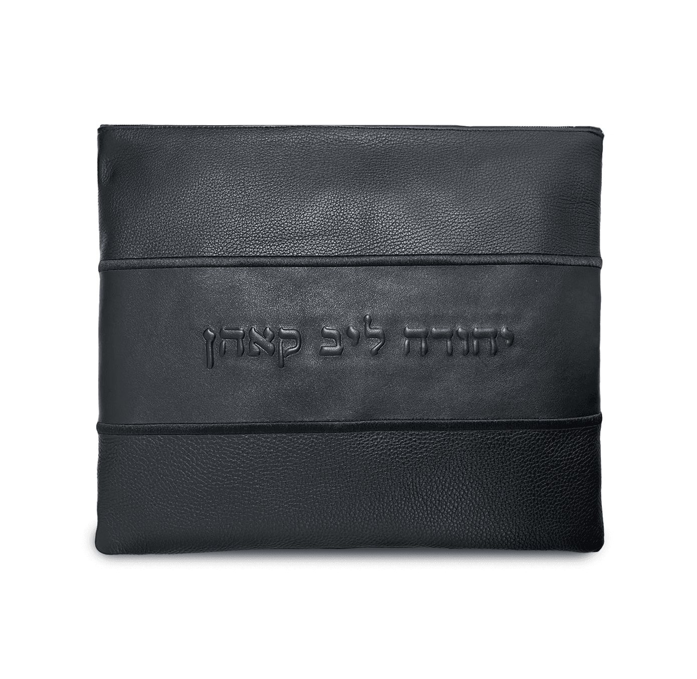 Premium Black Grained Leather Tallit & Tefillin Bag C163, photo 1