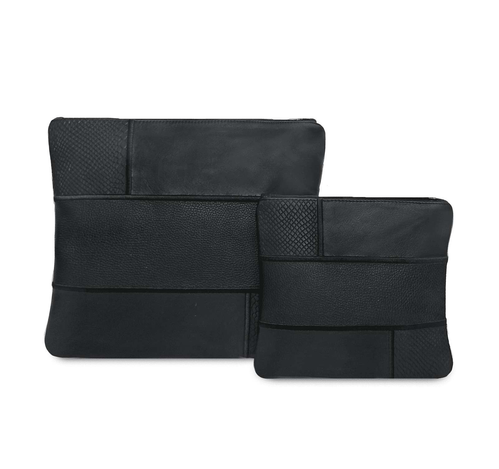 Premium Black Snake Leather Tallit & Tefillin Bag Set C166, photo 1