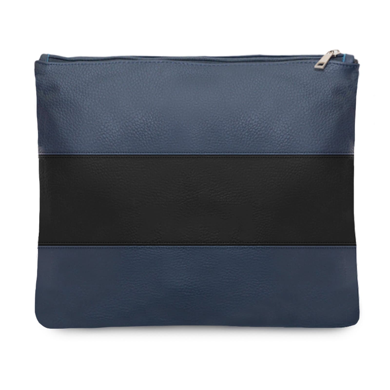 Bolsa para talit y tefilín Classic de cuero azul y negro A30, photo 1