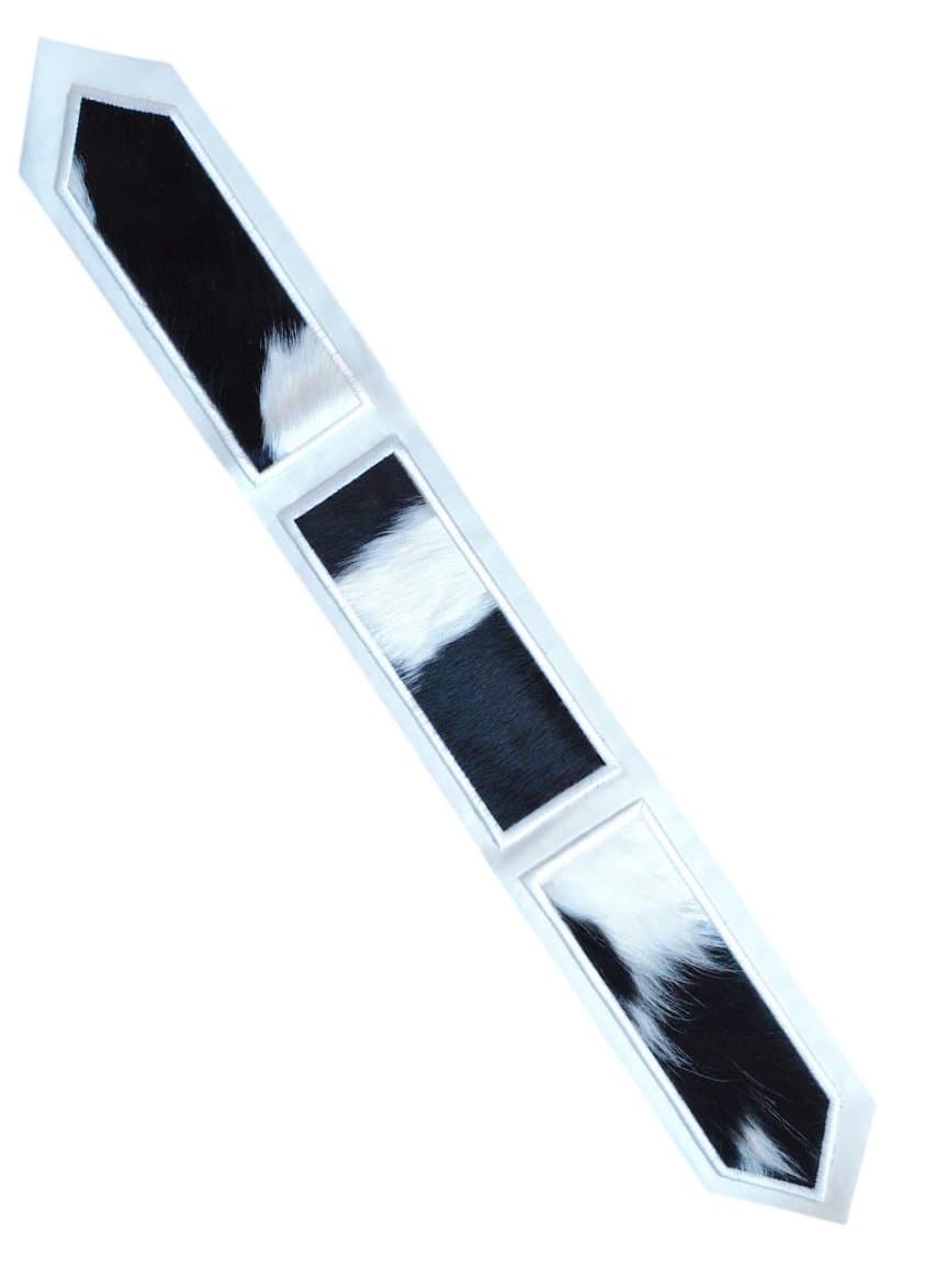 Black and White Hair-on-Hide Leather Tallit Atarah AT 23, photo 1