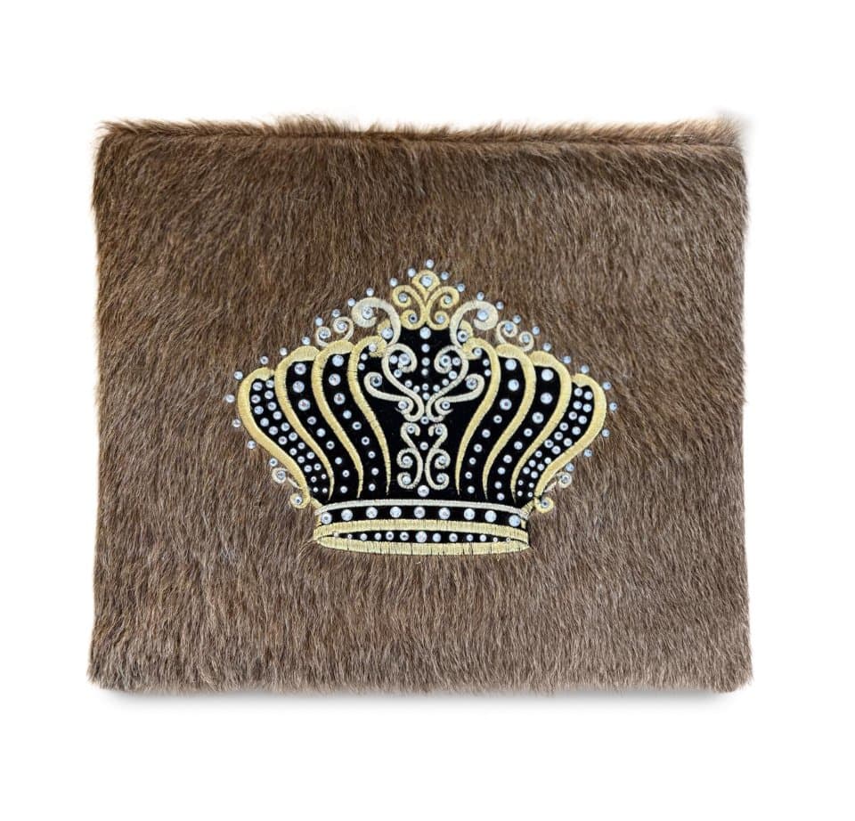 Fur Brown Hair-on-Hide Leather Tallit & Tefillin Bag E76, photo 1