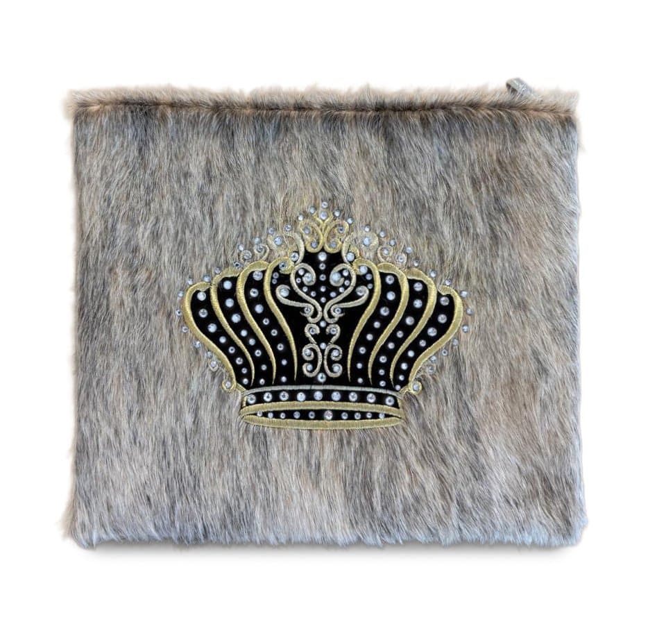 Fur Brown Hair-on-Hide Leather Tallit & Tefillin Bag E78, photo 1