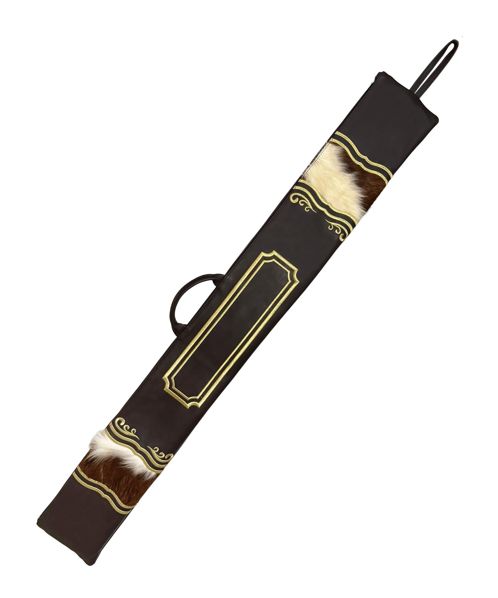 Black Leather and Hair-on-Hide Lulav Cover LC16, photo 1