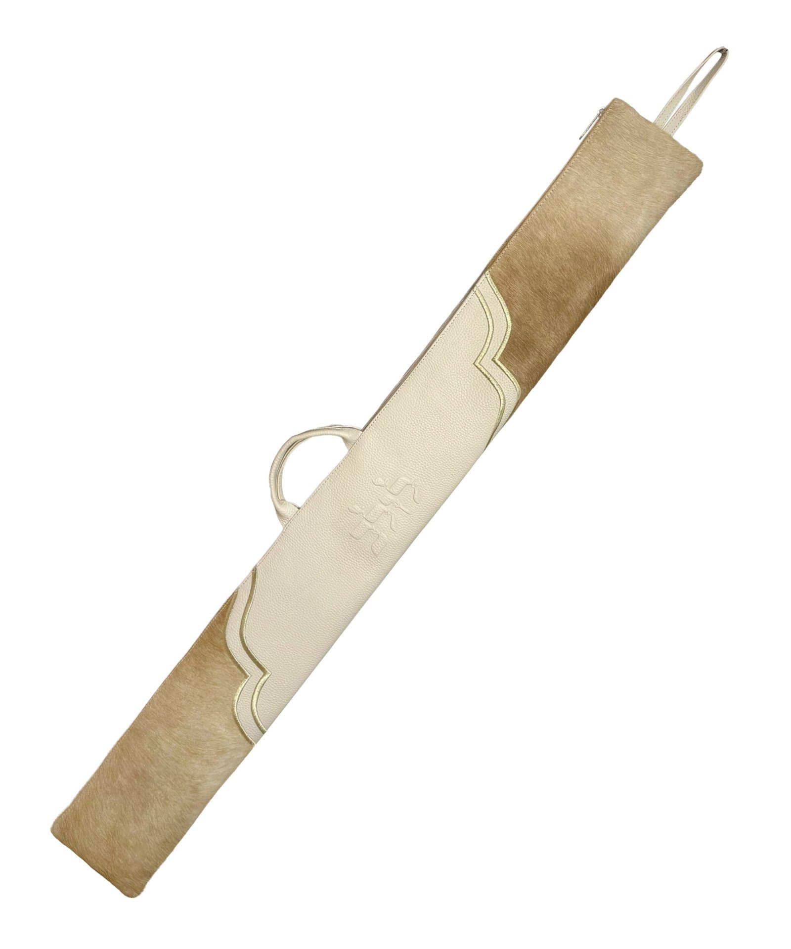 Tan Hair-on-Hide and Cream Grained Leather Lulav Cover LC18, photo 1