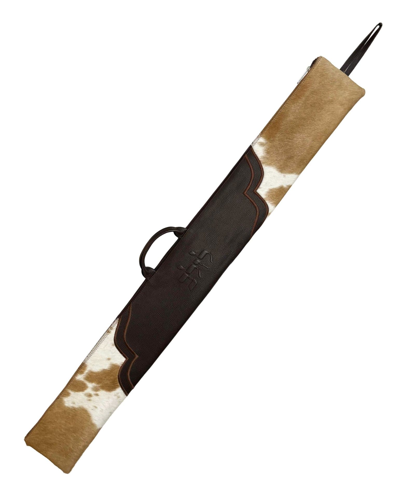 Dark Brown Grained Leather and Fur Lulav Cover LC17, photo 1